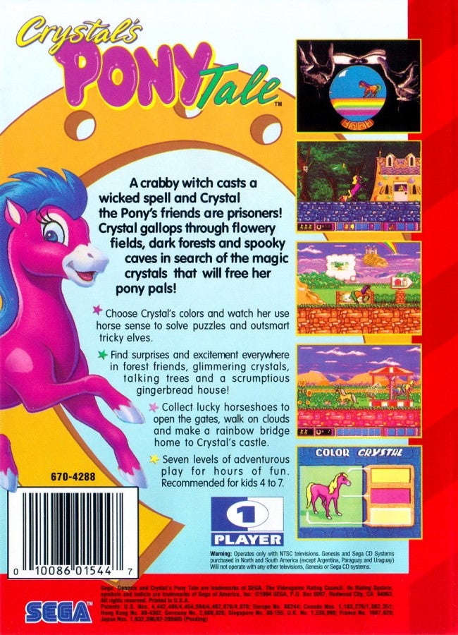 Crystal's Pony Tale – Sega Genesis (GEN)