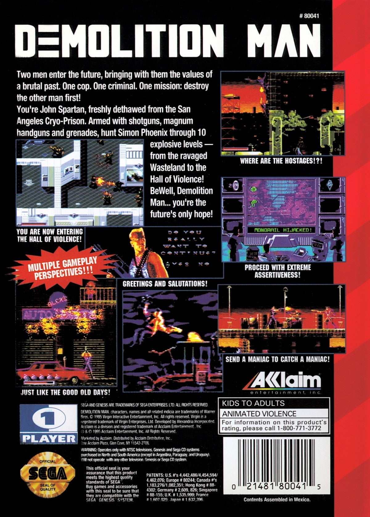 Demolition Man – Sega Genesis (GEN)