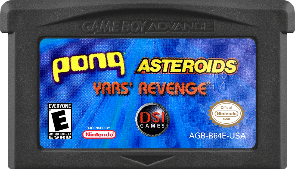 Pong / Asteroids / Yar's Revenge – Game Boy Advance (GBA)