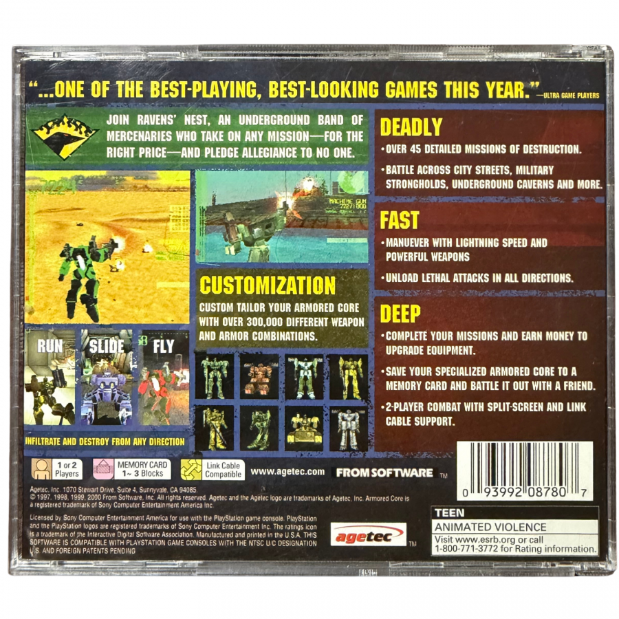 Armored Core [COMPLETE IN BOX] – PlayStation 1 (PS1)
