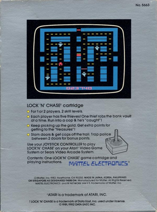 Lock 'N' Chase – Atari 2600 (2600)