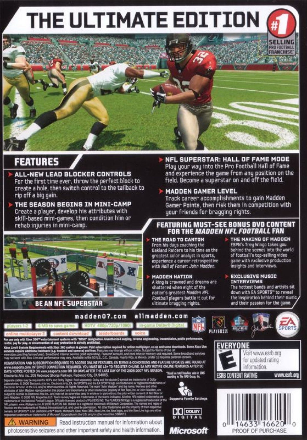 Madden NFL 2007 Hall of Fame Edition – Xbox 360 (X360)