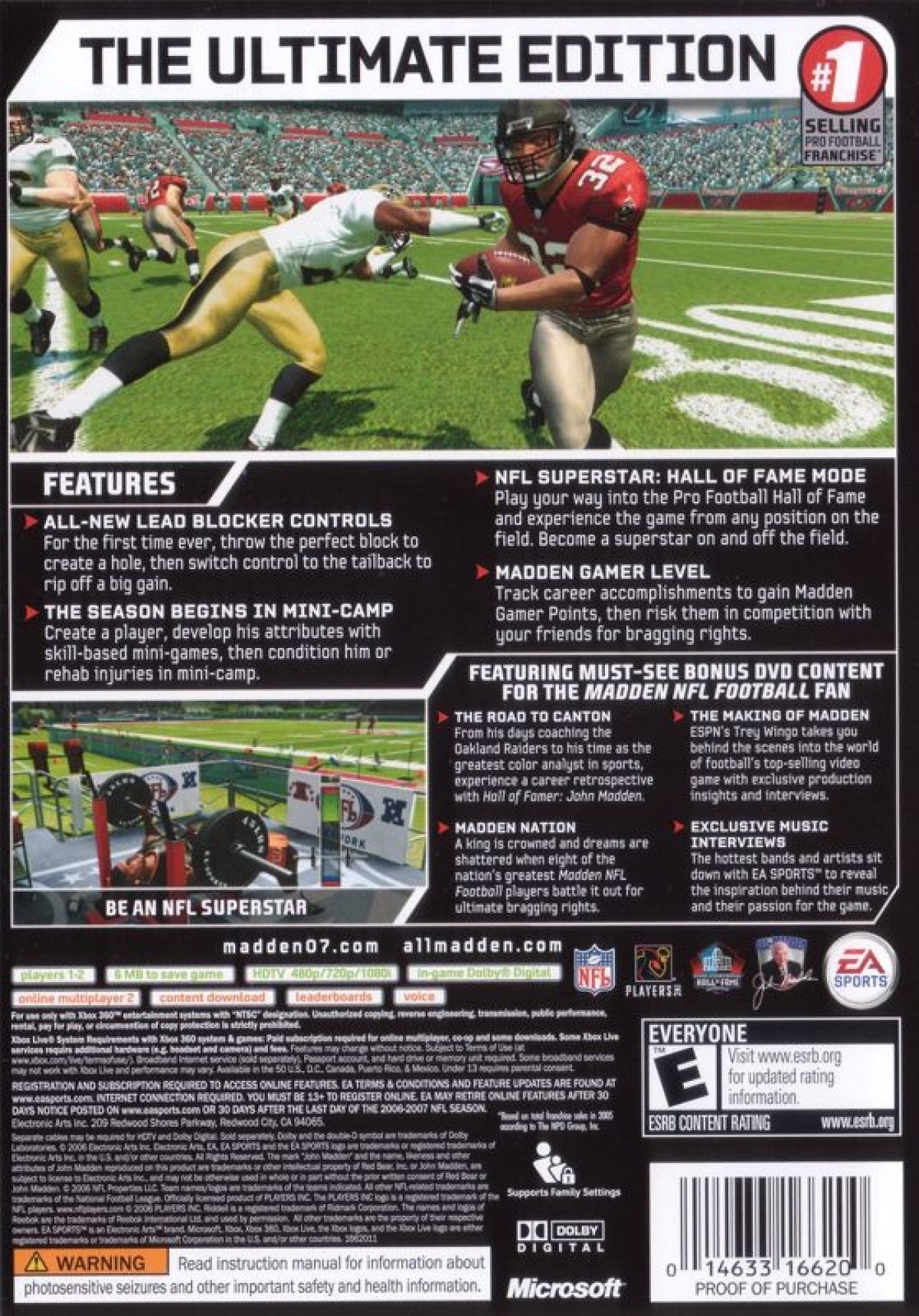 Madden NFL 2007 Hall of Fame Edition – Xbox 360 (X360)
