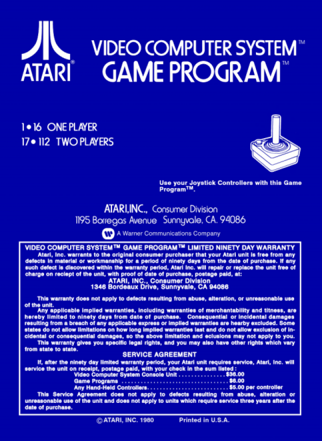 Space Invaders – Atari 2600 (2600)