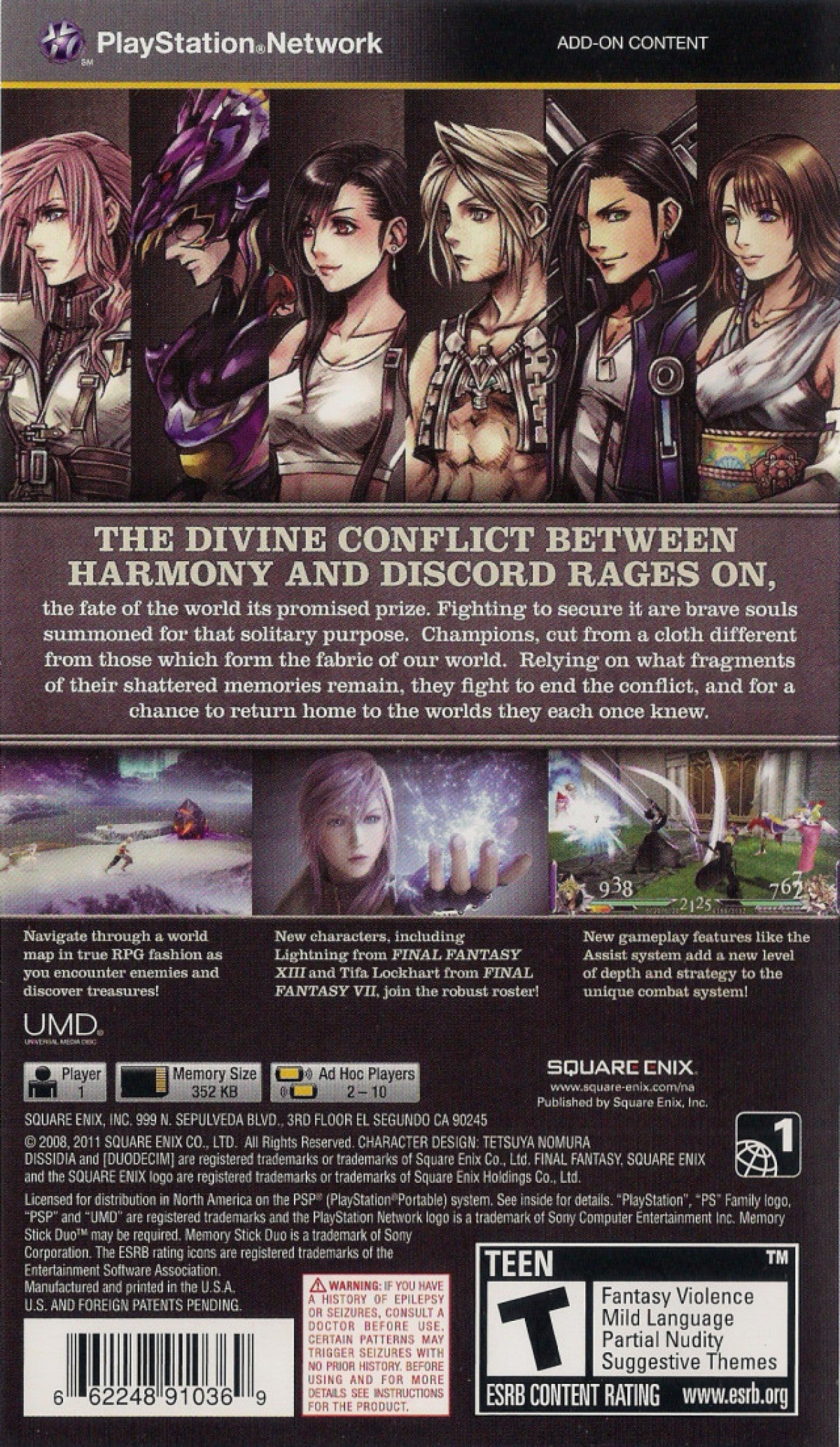 Dissidia 012: Duodecim Final Fantasy – PlayStation Portable (PSP)