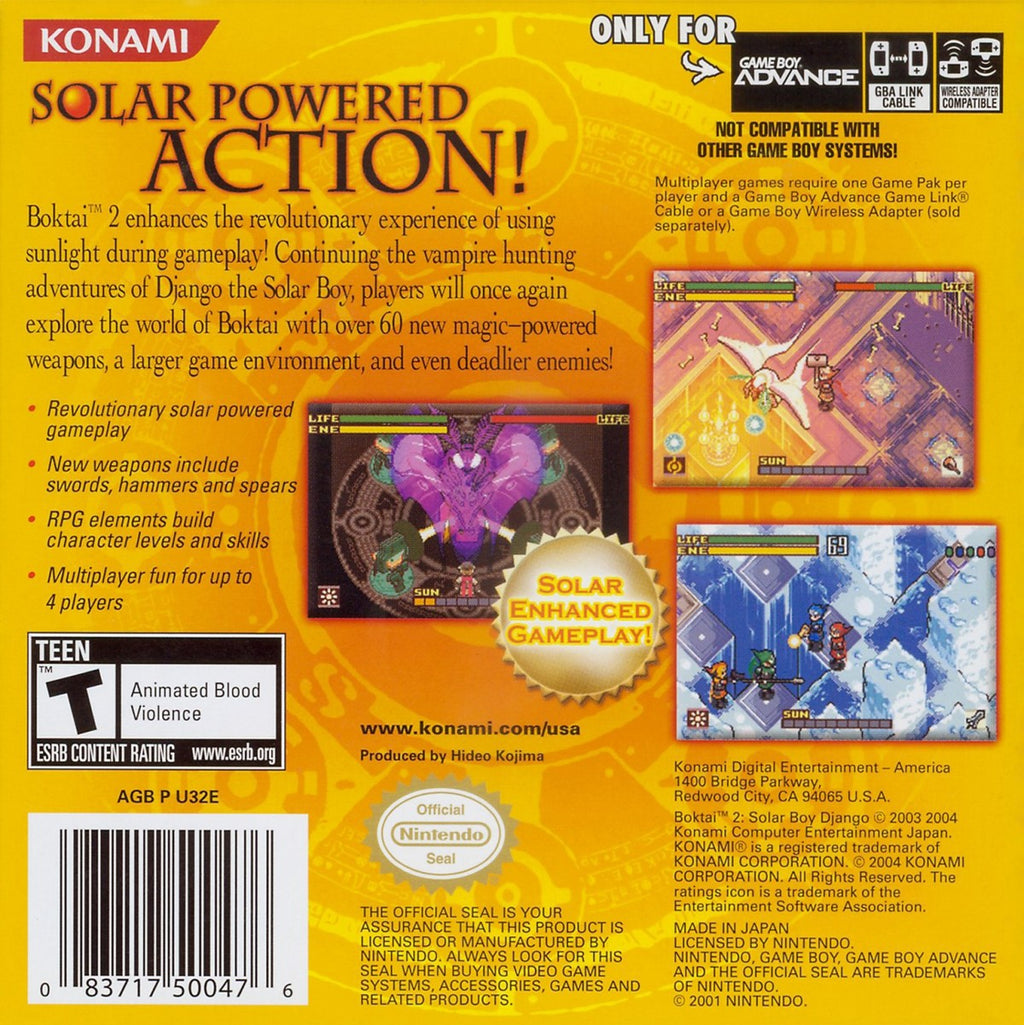 Boktai 2: Solar Boy Django – Game Boy Advance (GBA)