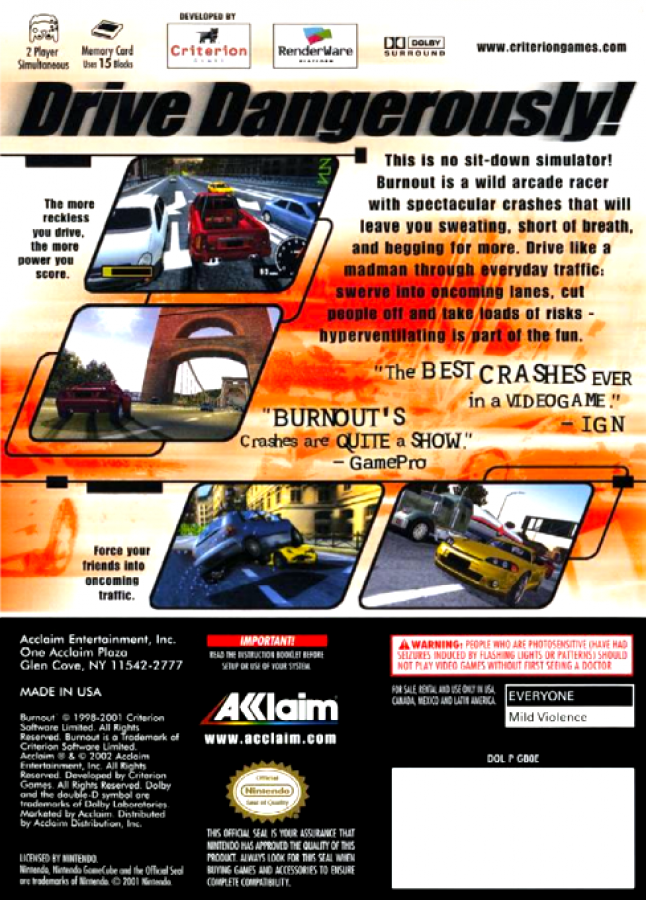 Burnout – GameCube (GC)