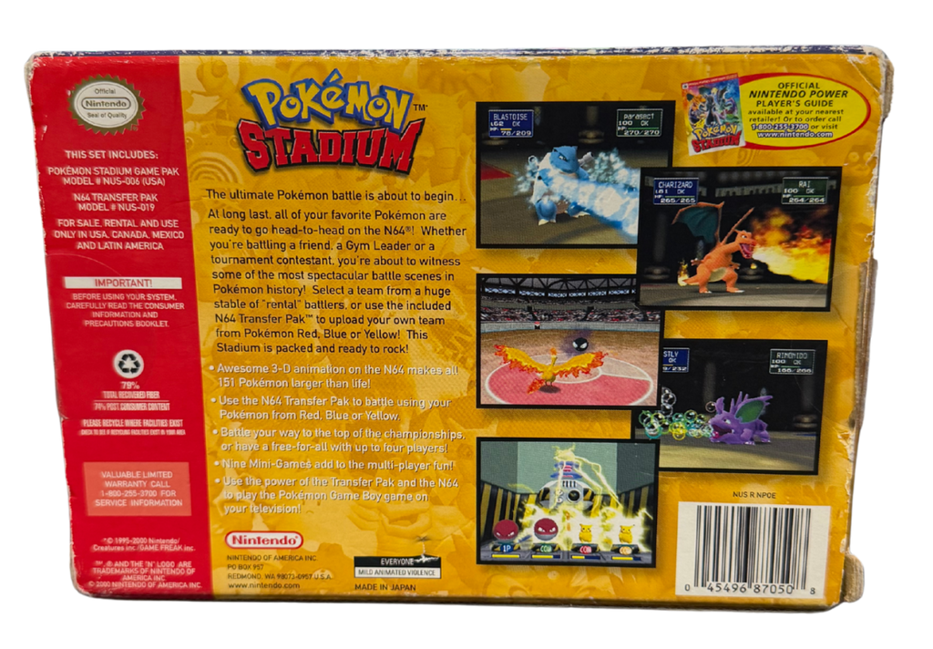 Pokemon Stadium [CIB] [Transfer Pack Bundle] – Nintendo 64 (N64)