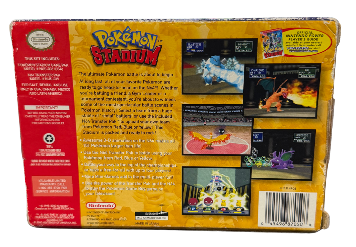 Pokemon Stadium [CIB] [Transfer Pack Bundle] – Nintendo 64 (N64)