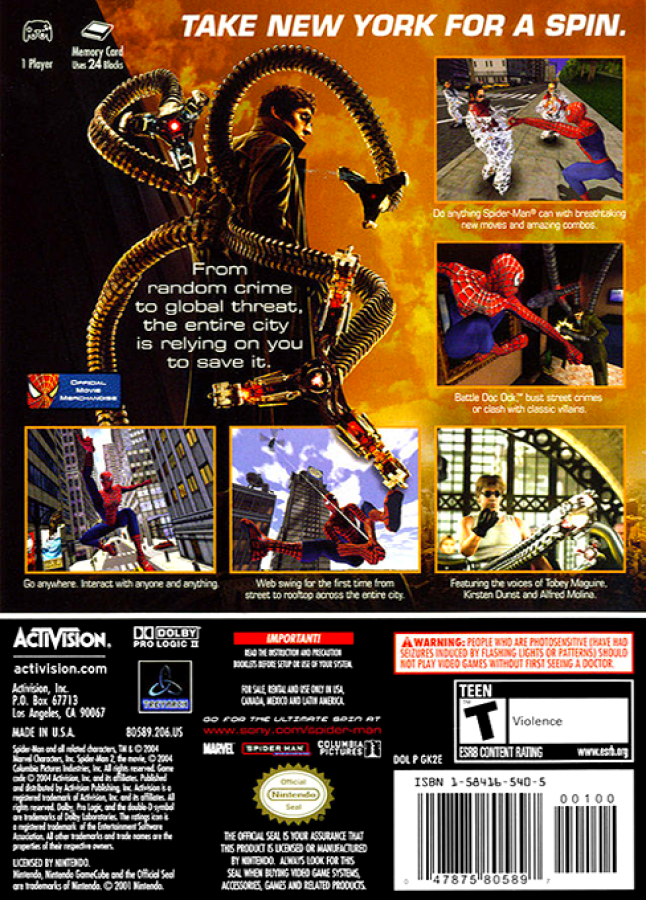 Spider-Man 2 – GameCube (GC)