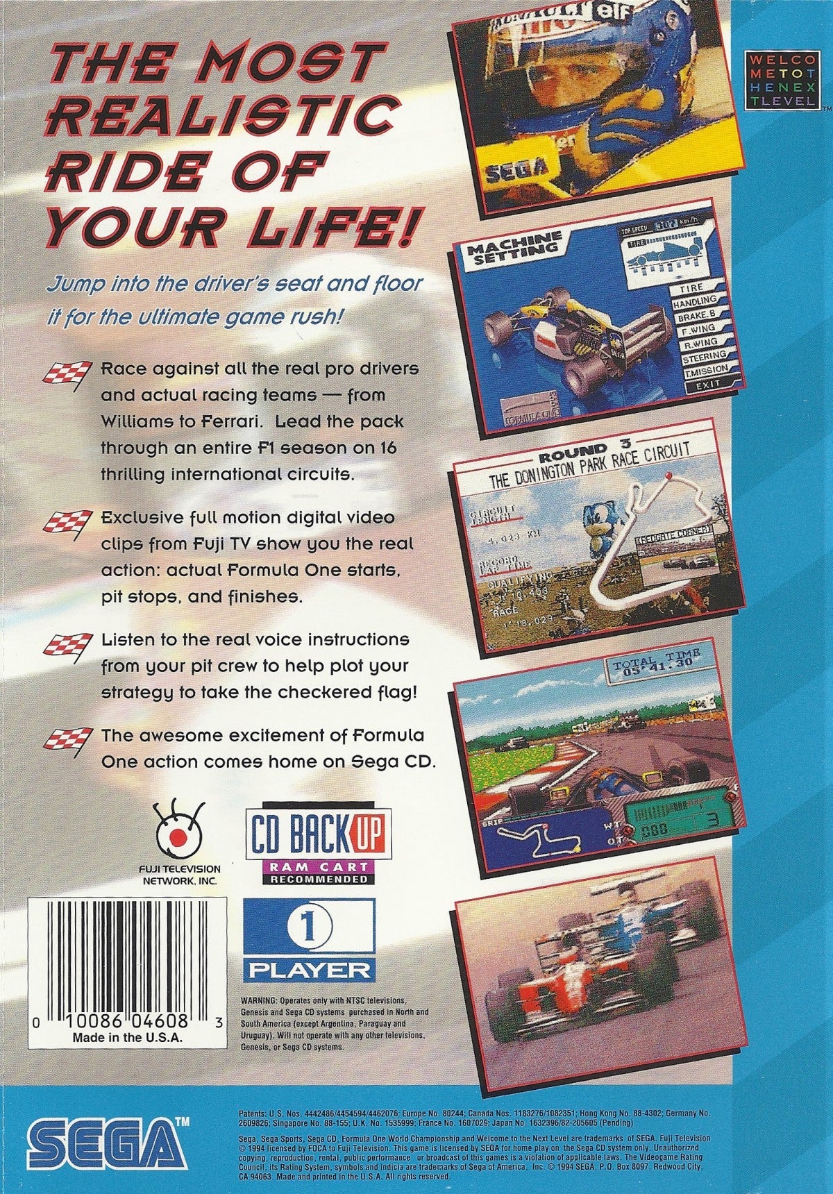 Formula One World Championship: Beyond the Limit – Sega CD (SCD)