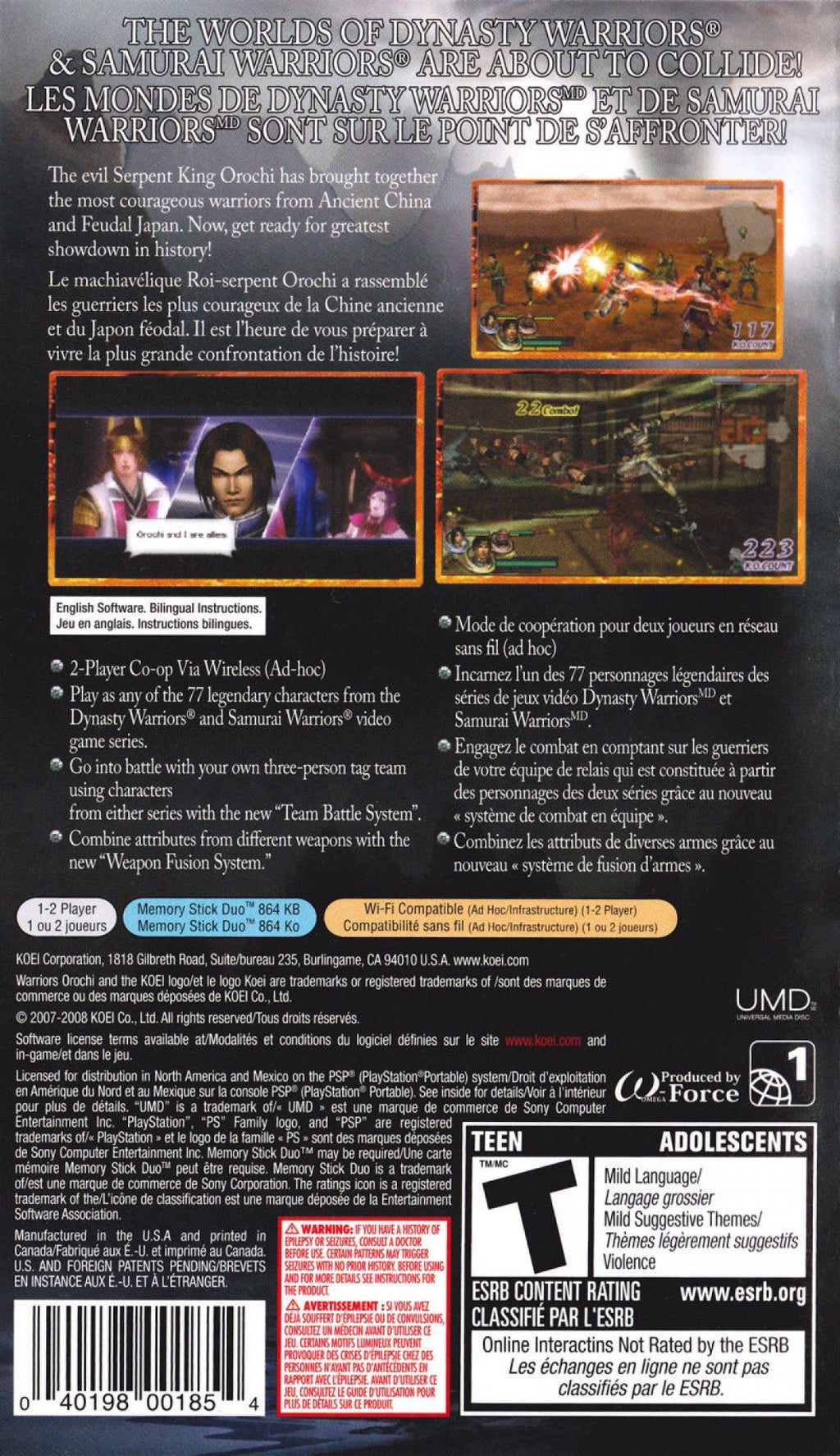 Warriors Orochi – PlayStation Portable (PSP)