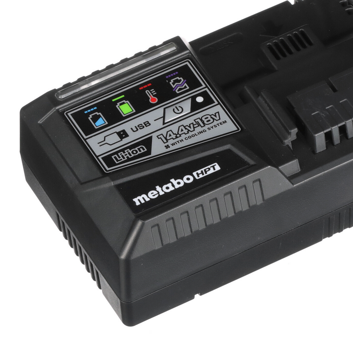 Metabo HPT UC18YSL3B1M 36V/18V MultiVolt Lithium Ion Slide Battery and Charger Starter Kit (4.0Ah/8.0Ah)
