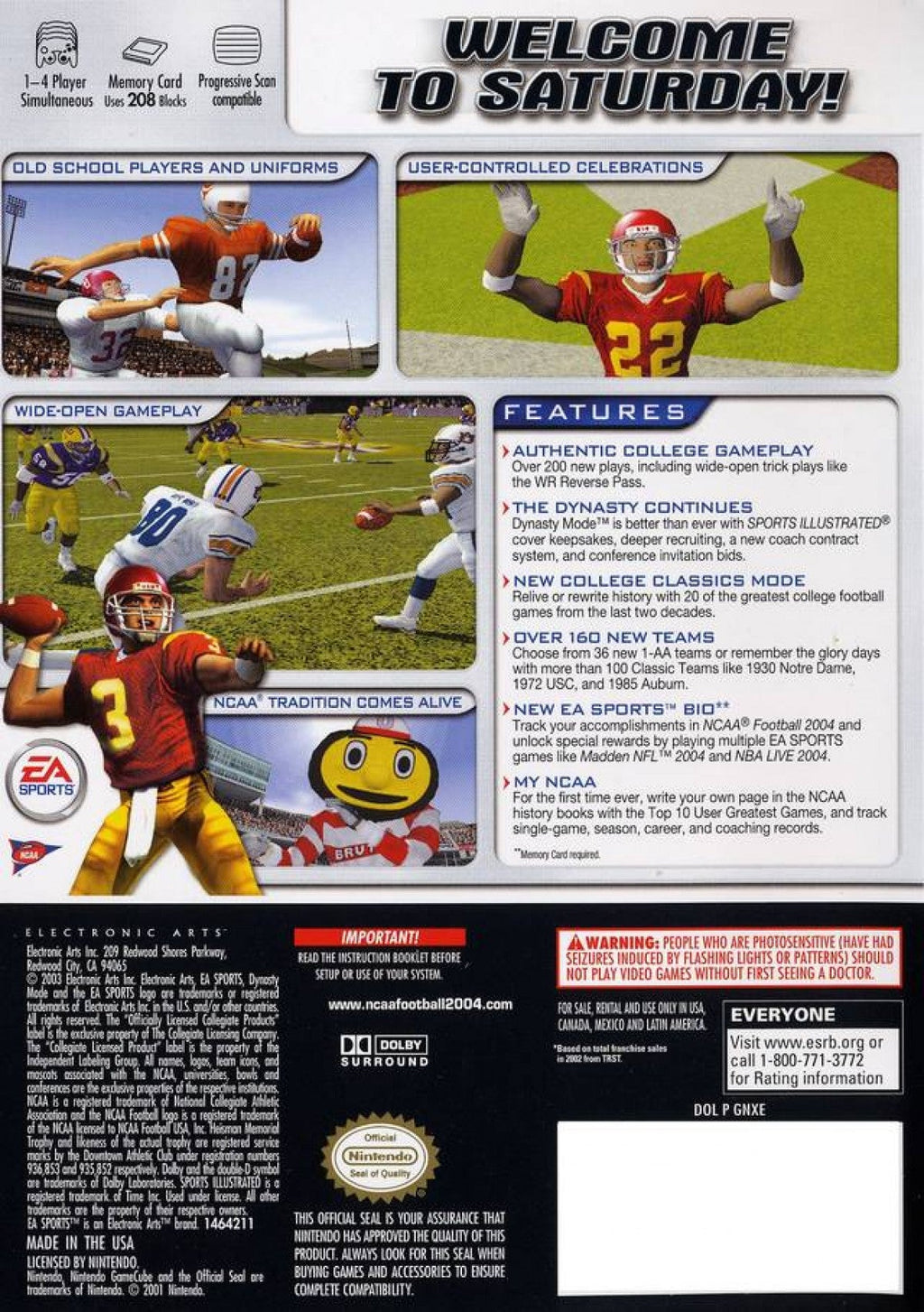 NCAA Football 2004 – GameCube (GC)
