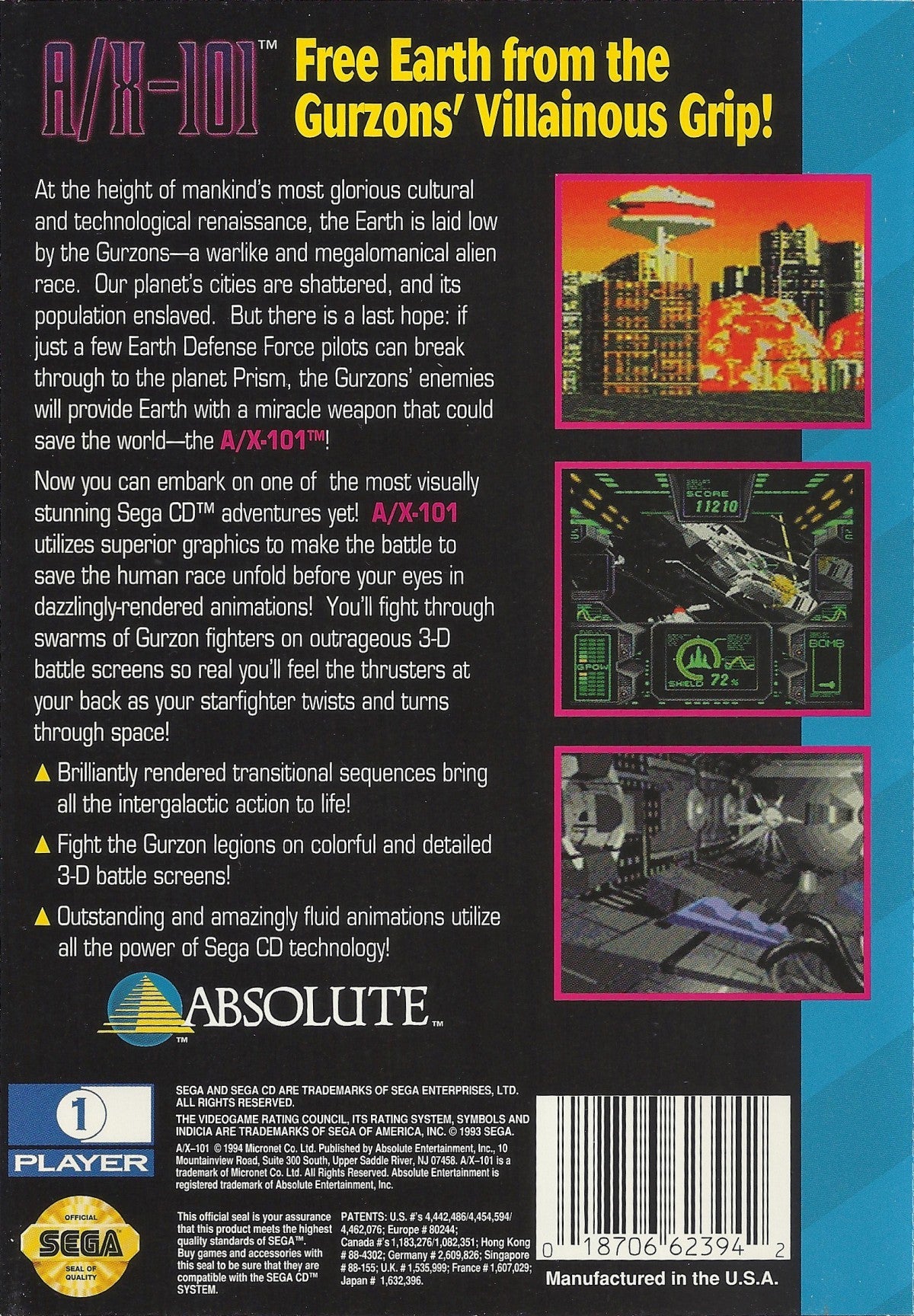 A/X-101 – Sega CD (SCD)