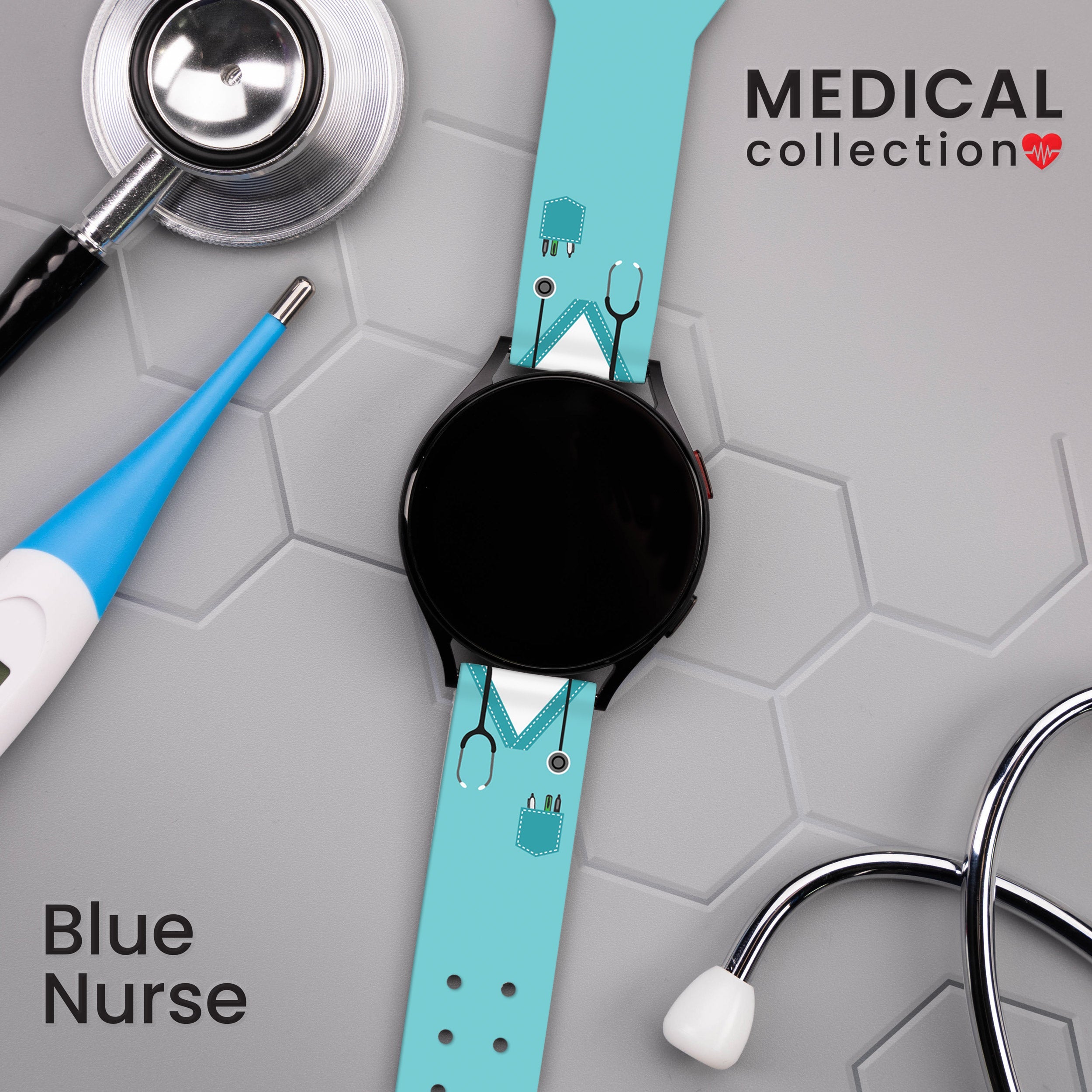 Nursing HD  Watchband for Samsung, Garmin, Fossil, and More for Samsung, Garmin, Fossil, and More