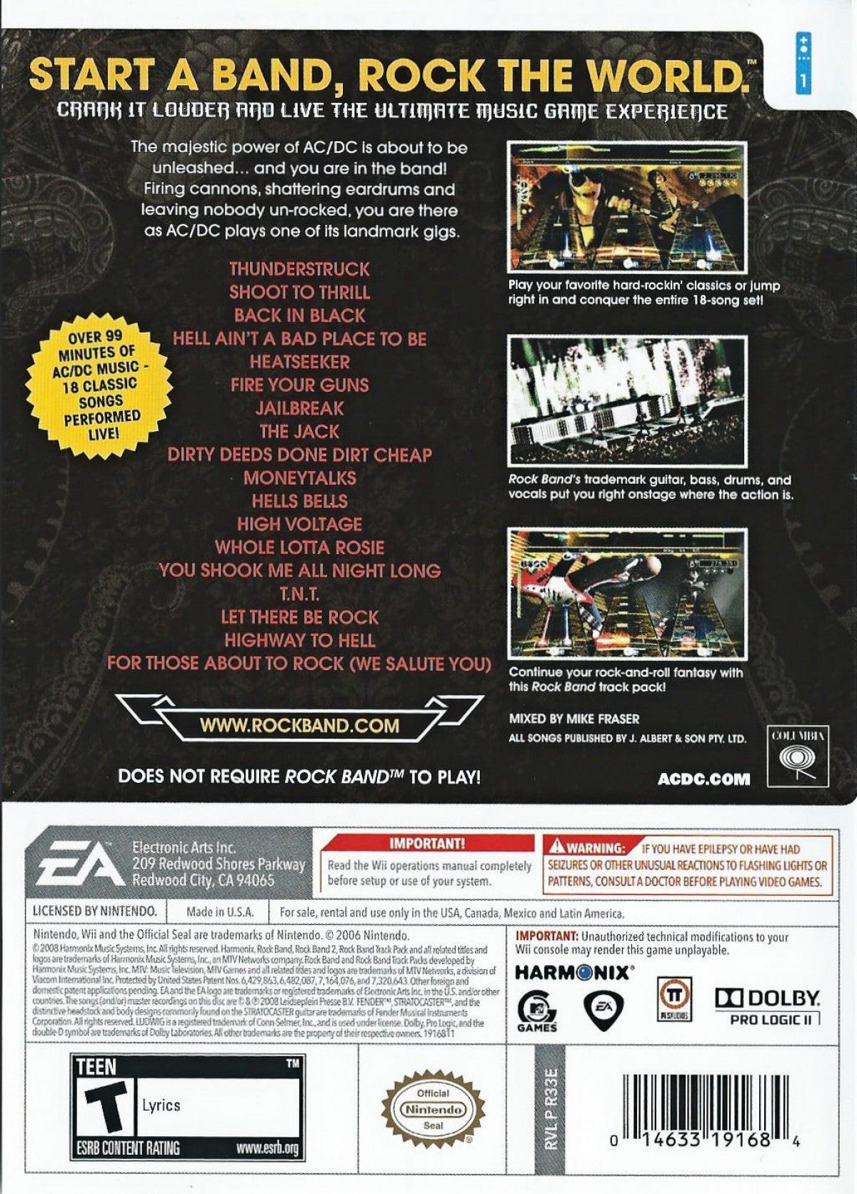 AC/DC Live Rock Band Track Pack – Nintendo Wii (Wii)