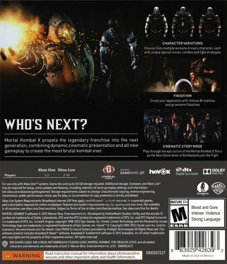 Mortal Kombat X – Xbox One (XONE)