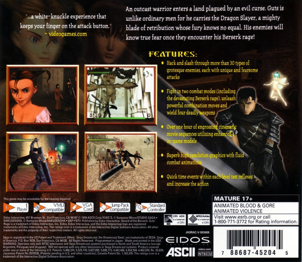 Sword of the Berserk: Gut's Rage – Sega Dreamcast (DC)