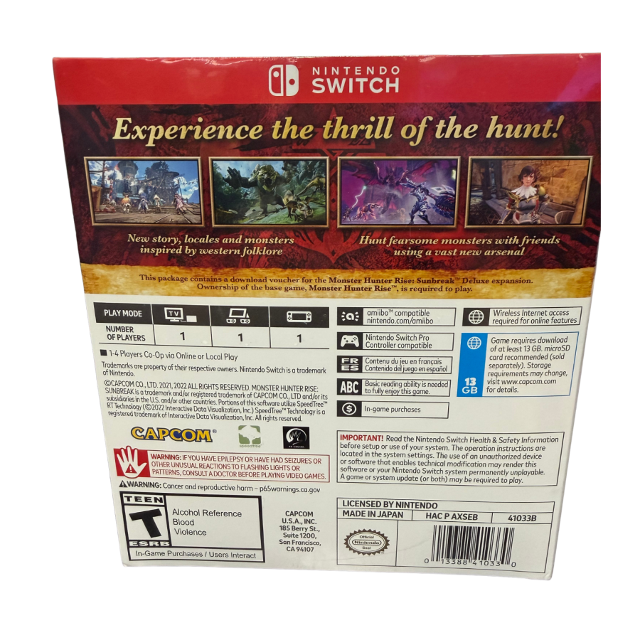 Monster Hunter Rise Sunbreak [Collector's Edition] – Nintendo Switch (NS)