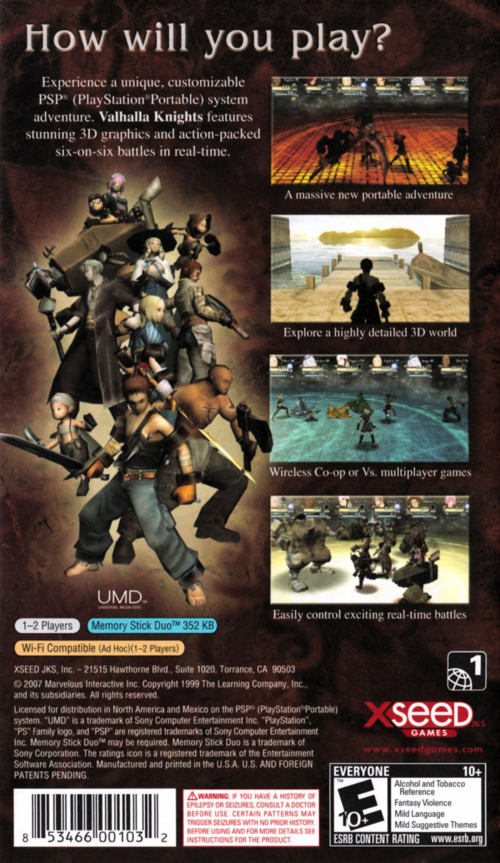 Valhalla Knights – PlayStation Portable (PSP)