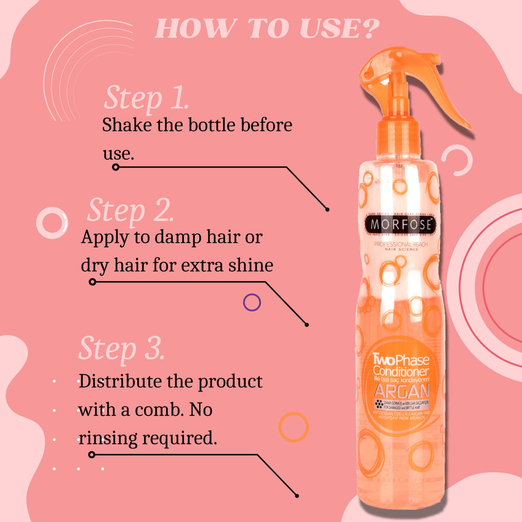 Morfose Argan Dual Phase Hair Spray 400ML - Nourishing Formula | Hair Care