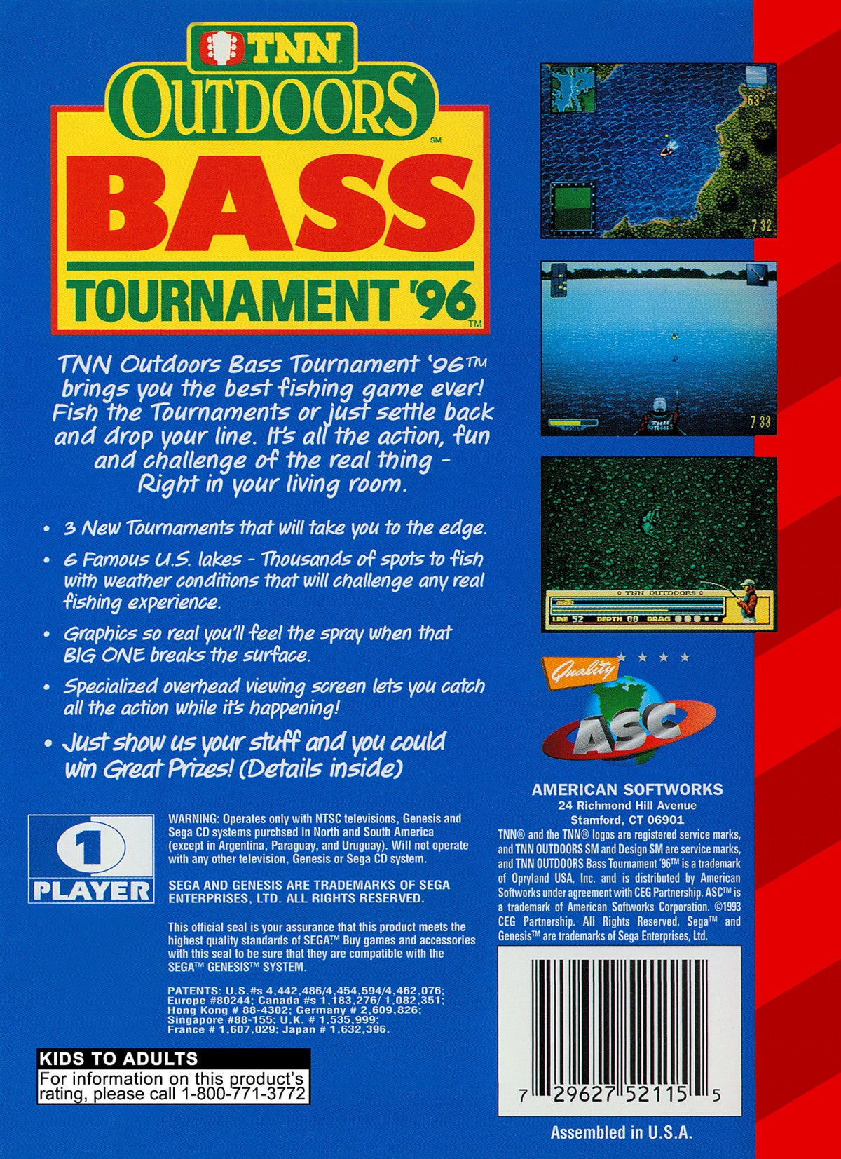 TNN Outdoors Bass Tournament 96 – Sega Genesis (GEN)