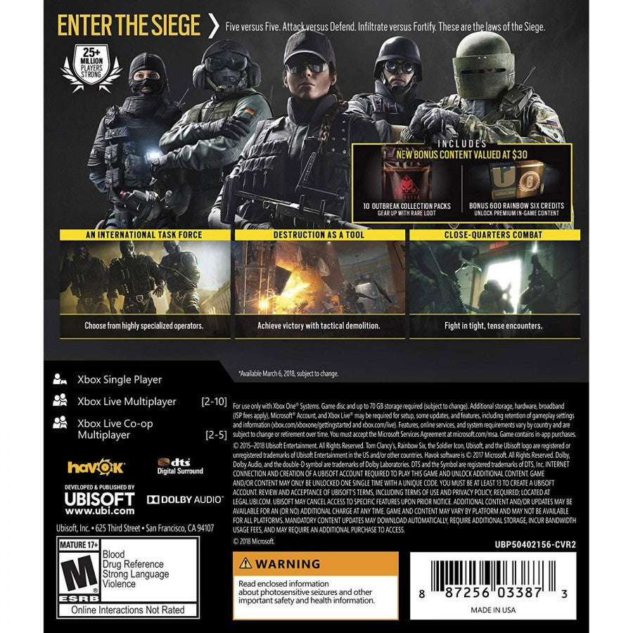 Tom Clancy's Rainbow Six: Siege [Advanced Edition] – Xbox One (XONE)