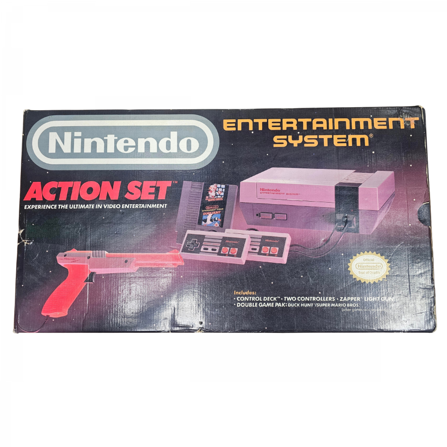 Nintendo Entertainment System (NES) Console Action Set [CIB]