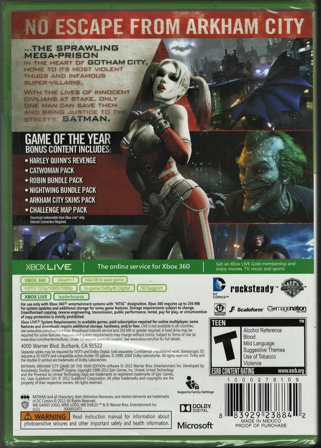 Batman: Arkham City [Platinum Hits Game of the Year] – Xbox 360 (X360)