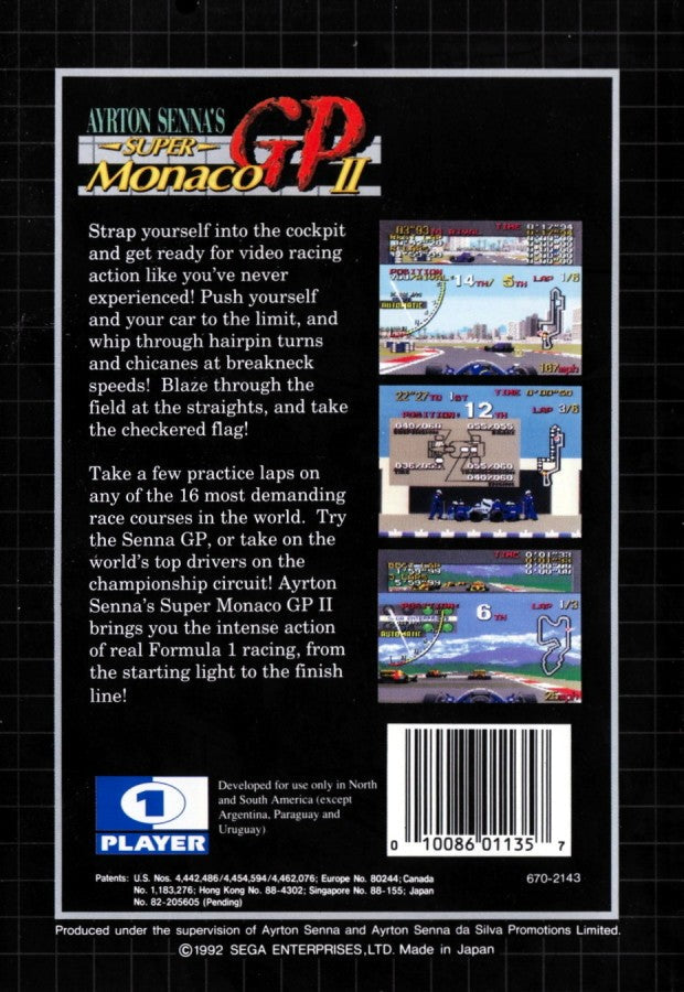 Super Monaco GP II – Sega Genesis (GEN)
