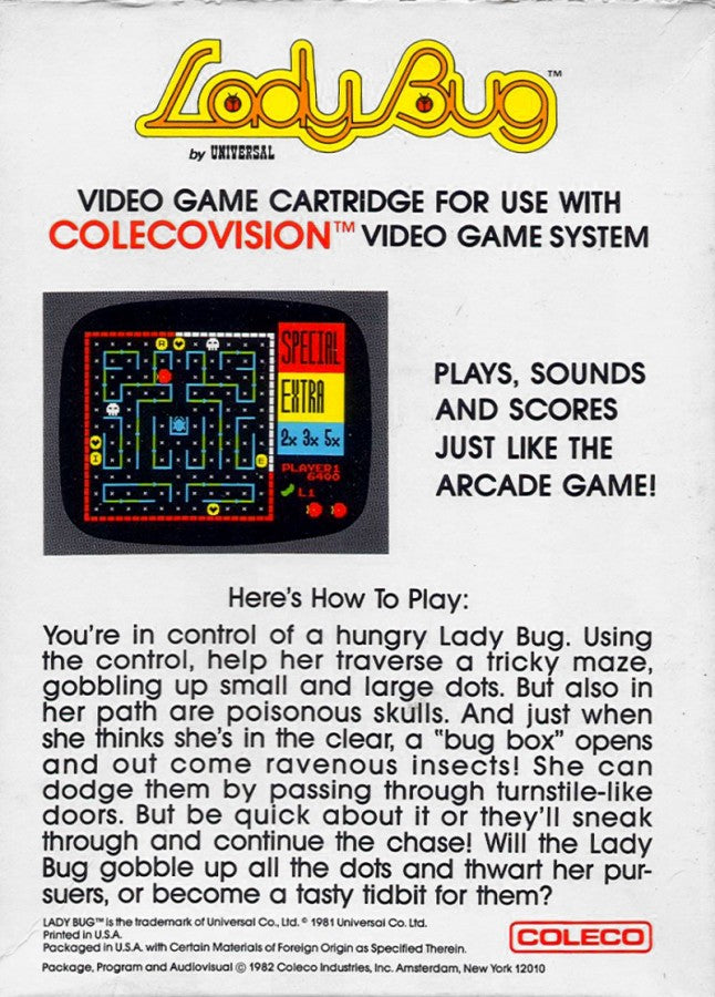 Lady Bug – ColecoVision (CV)