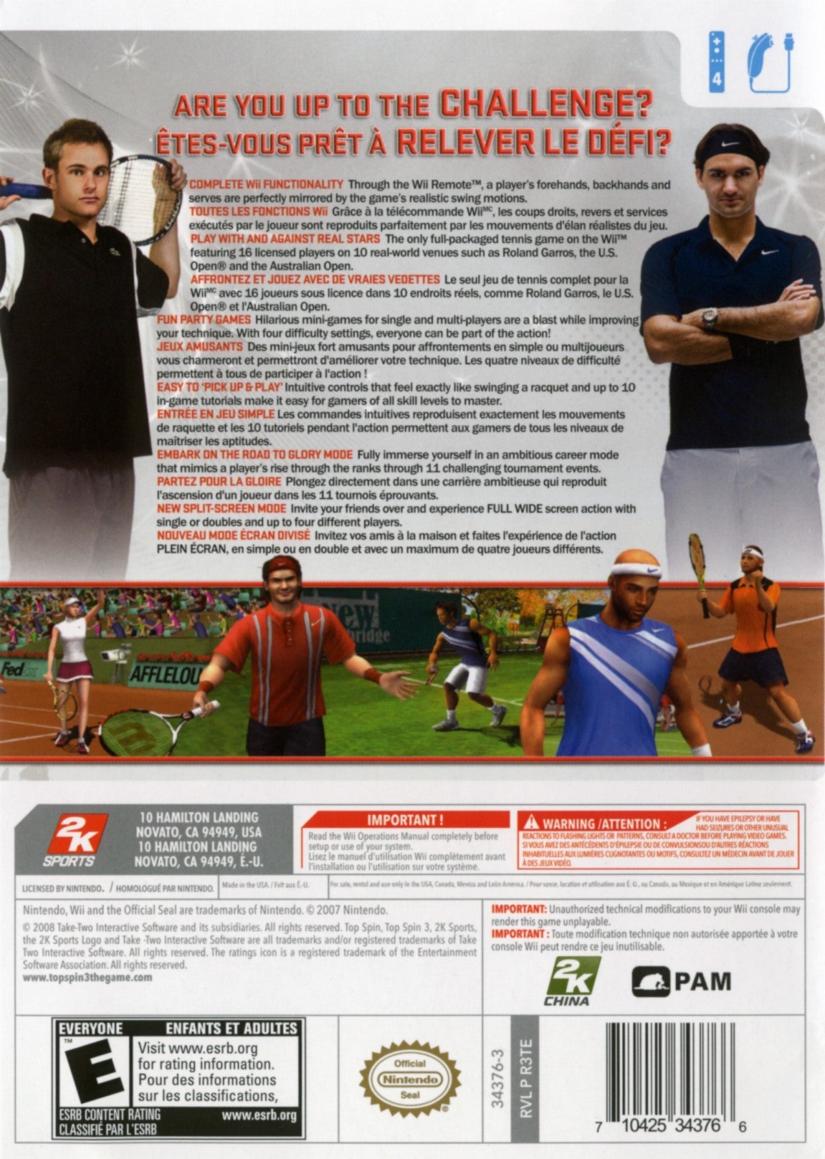 Top Spin 3 – Nintendo Wii (Wii)