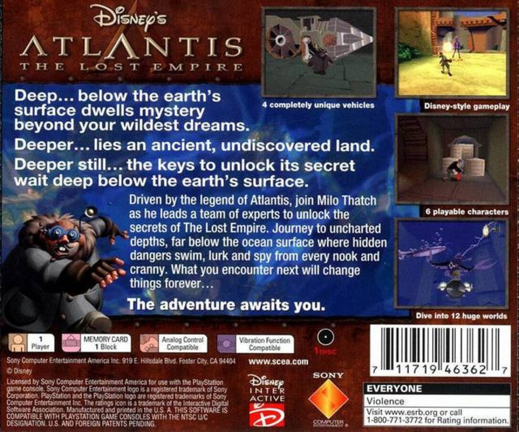 Disney Atlantis: The Lost Empire – PlayStation 1 (PS1)