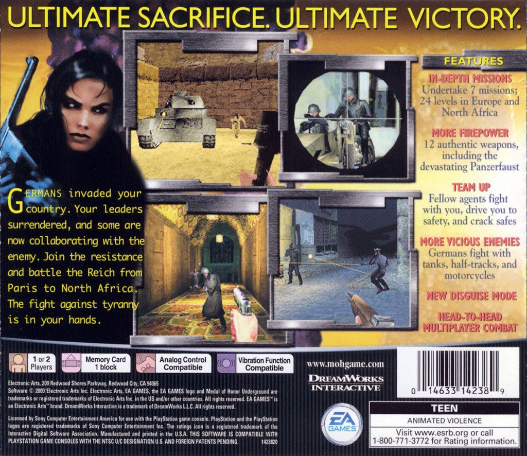 Medal of Honor: Underground – PlayStation 1 (PS1)