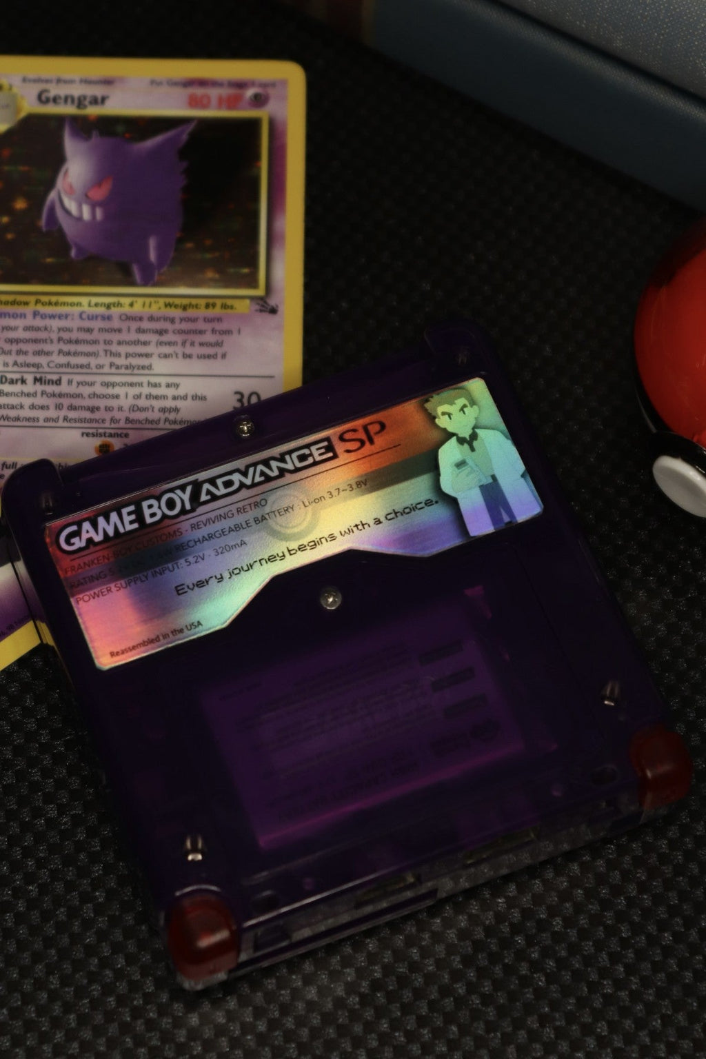 Game Boy Advance SP (GBA SP) [Custom Gengar Shell] – Game Boy Advance SP (GBA SP)
