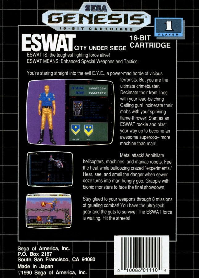 ESWAT: City Under Siege – Sega Genesis (GEN)
