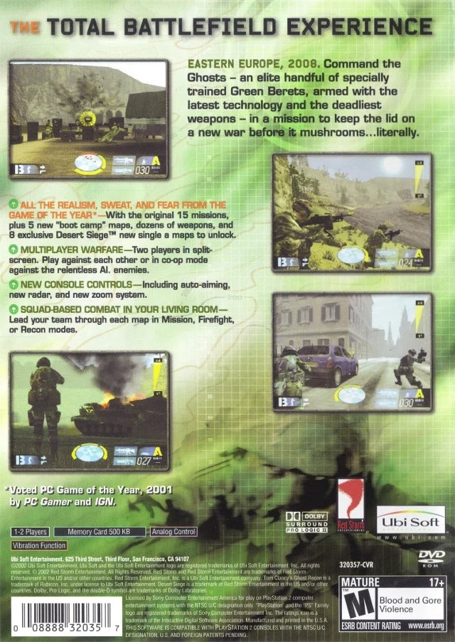 Tom Clancy's Ghost Recon: Jungle Storm [Greatest Hits] – PlayStation 2 (PS2)