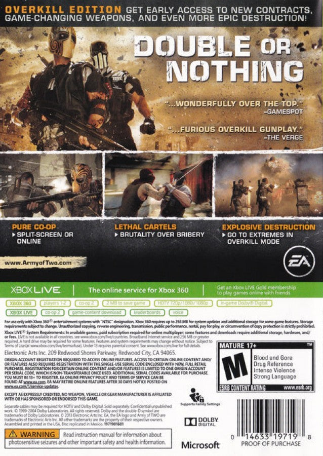 Army of Two: The Devils Cartel – Xbox 360 (X360)