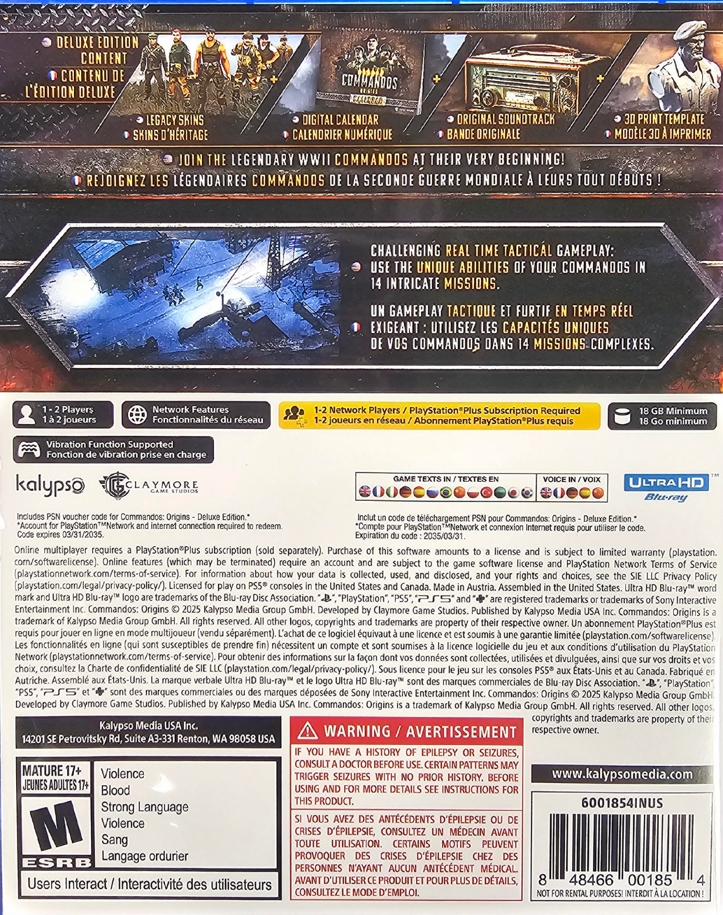 Commandos Origins: Deluxe Edition – Playstation 5 (PS5)