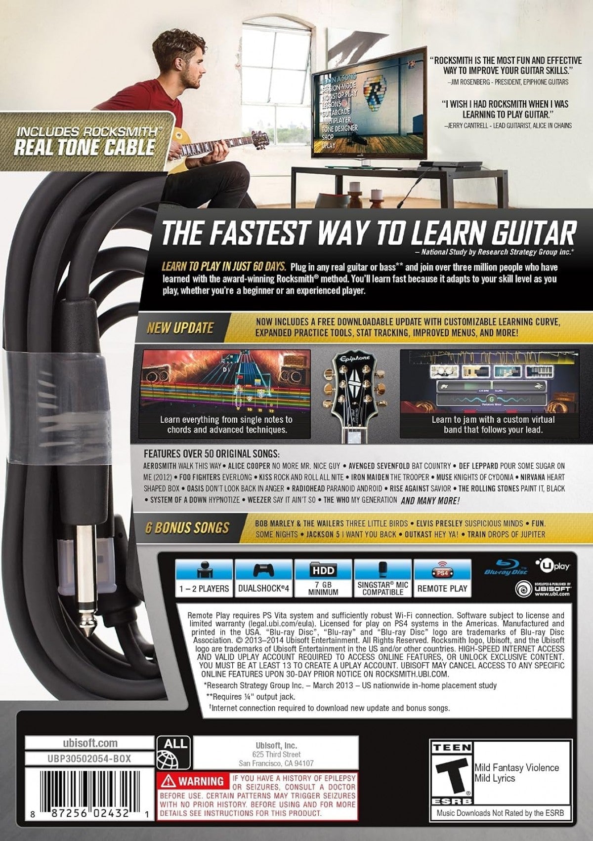 Rocksmith 2014 Edition: Remastered – PlayStation 4 (PS4)