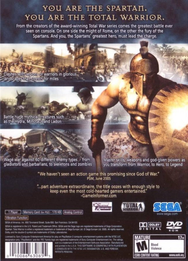 Spartan Total Warrior – PlayStation 2 (PS2)