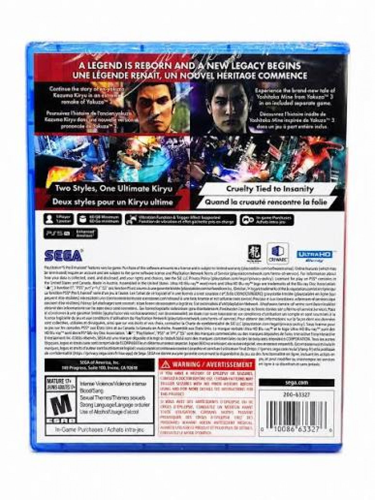 Yakuza Kiwami 3 & Dark Ties – Play Station 5  (PS5)