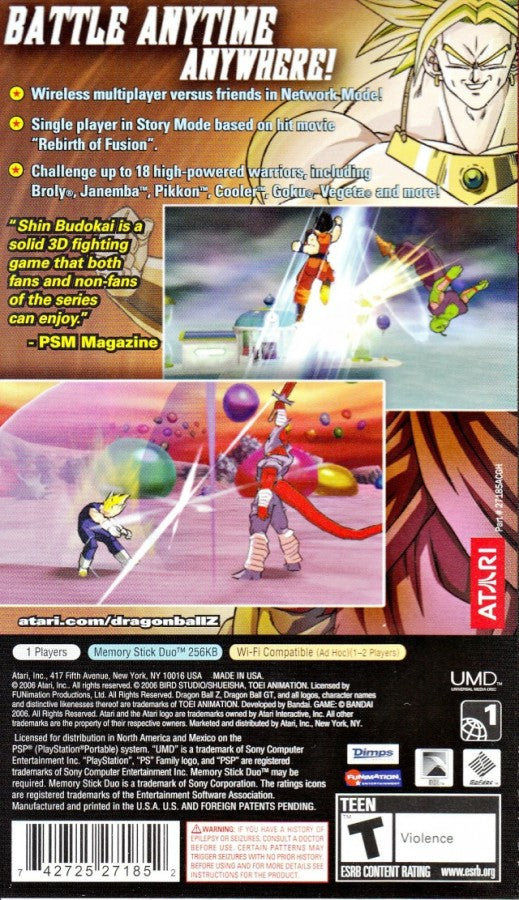 Dragon Ball Z: Shin Budokai – PlayStation Portable (PSP)