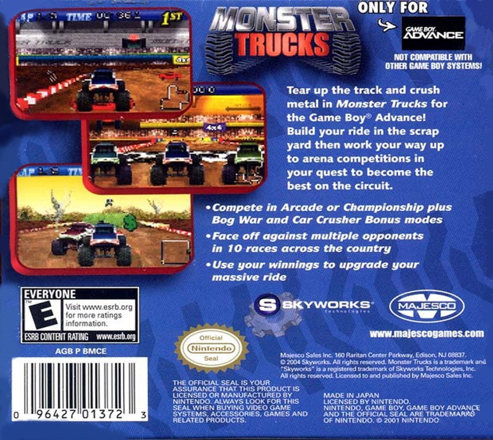 Monster Trucks – Game Boy Advance (GBA)