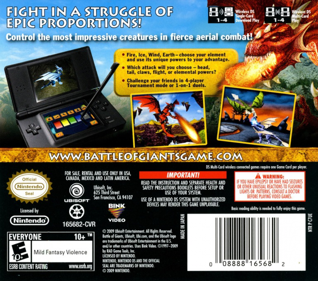Battle of Giants: Dragons – Nintendo DS (DS)