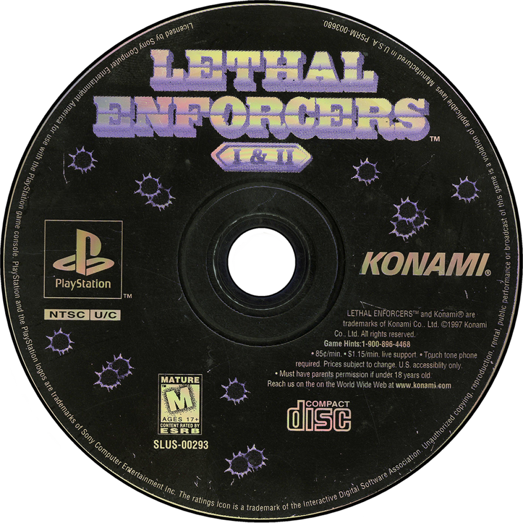 Lethal Enforcers I & II– PlayStation 1 (PS1)