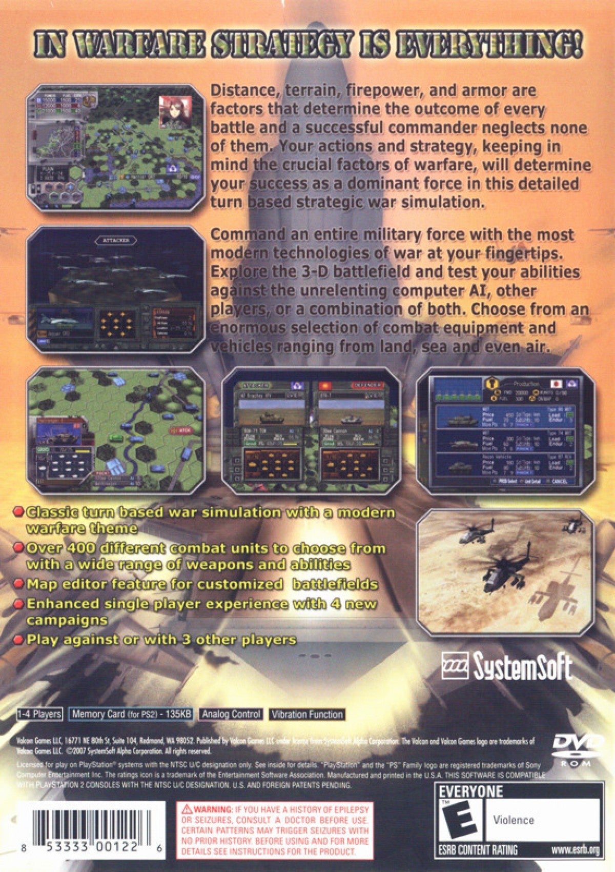 Dai Senryaku VII: Modern Military Tactics – PlayStation 2 (PS2)