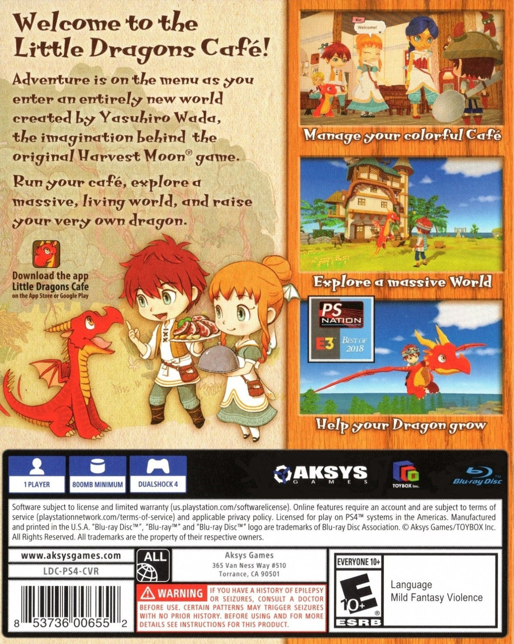 Little Dragons Cafe – PlayStation 4 (PS4)