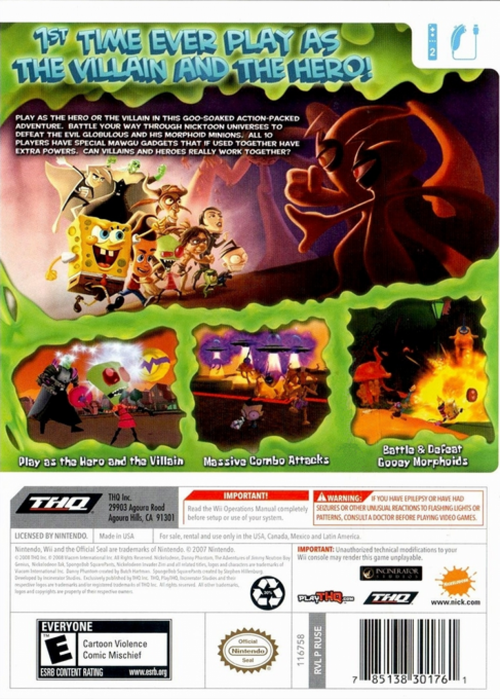 SpongeBob SquarePants: Featuring Nicktoons Globs of Doom – Nintendo Wii (Wii)